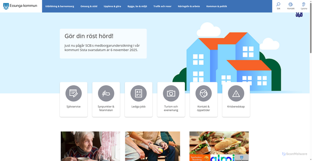 Security scan screenshot of https://www.essunga.se/