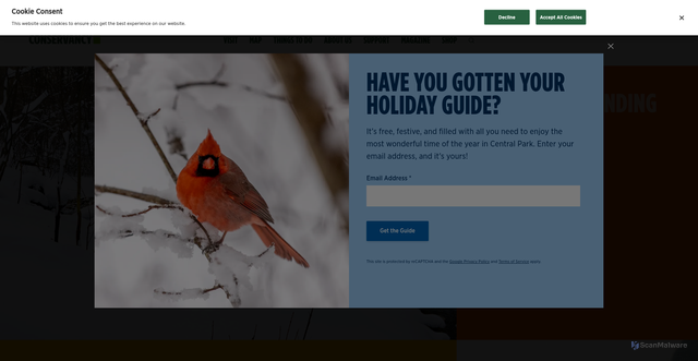 Security scan screenshot of https://www.centralparknyc.org/