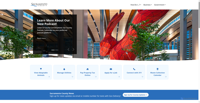 Security scan screenshot of https://www.saccounty.gov