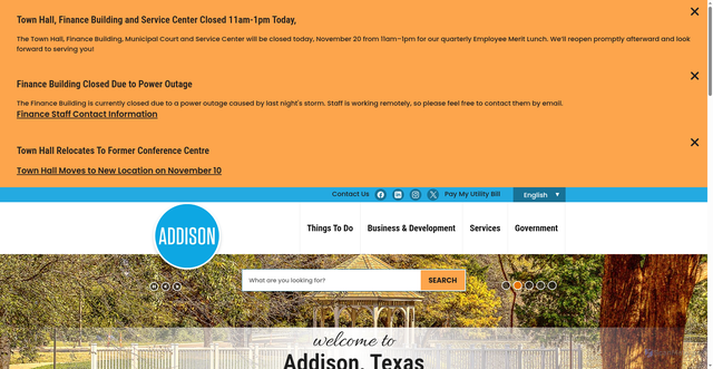Security scan screenshot of https://www.addisontx.gov/