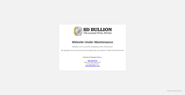 Security scan screenshot of https://sdbullion.com/gold-price?srsltid=AfmBOoracTpAfY2Lcjq0XxvV7868GN7AcfV0E0op8FuEr9Yk4V3F0Vfb