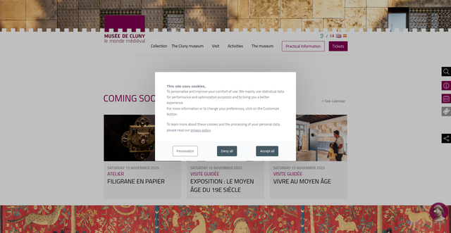 Security scan screenshot of https://www.musee-moyenage.fr/en/