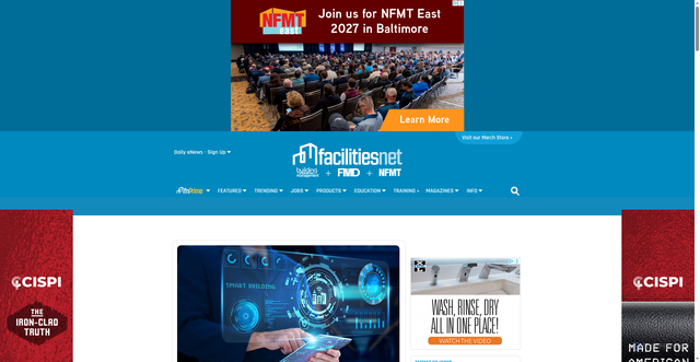 Security scan screenshot of https://www.facilitiesnet.com