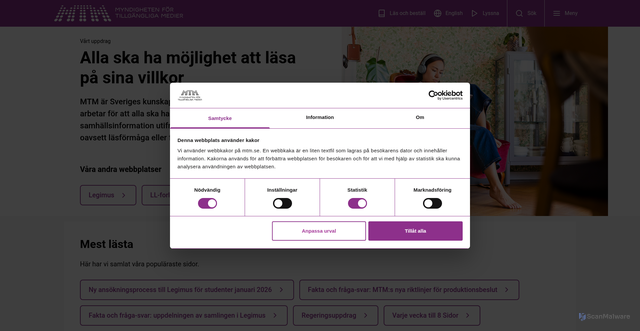 Security scan screenshot of https://www.mtm.se