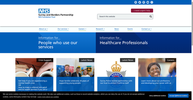 Security scan screenshot of https://www.sabp.nhs.uk/
