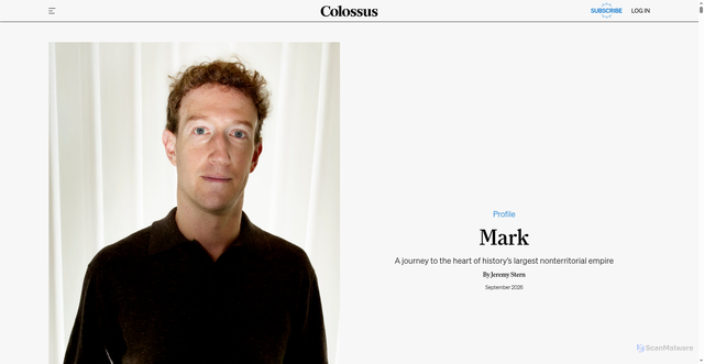 Security scan screenshot of https://colossus.com/article/mark-zuckerberg-profile/