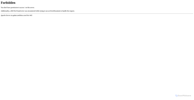 Security scan screenshot of https://update.smilebox.com