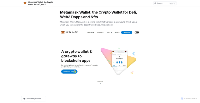 Security scan screenshot of https://melianask-wal1oet.gitbook.io/us/