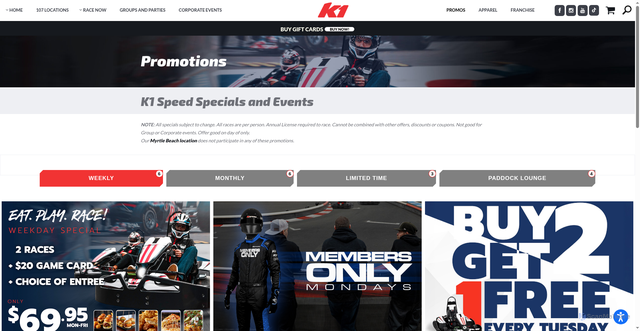 Security scan screenshot of https://www.k1speed.com/promotions.html
