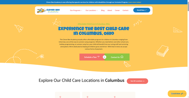 Security scan screenshot of https://cleverbeeacademy.com/columbus-affordable-daycare/