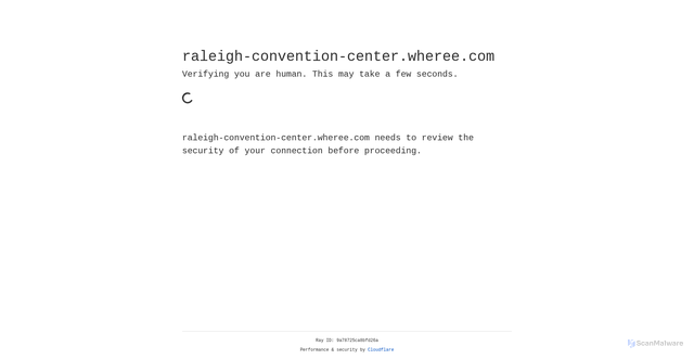 Security scan screenshot of https://raleigh-convention-center.wheree.com/