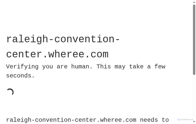 Security scan screenshot of https://raleigh-convention-center.wheree.com/
