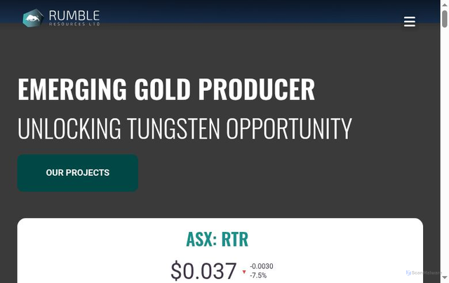 Security scan screenshot of https://rumbleresources.com.au/