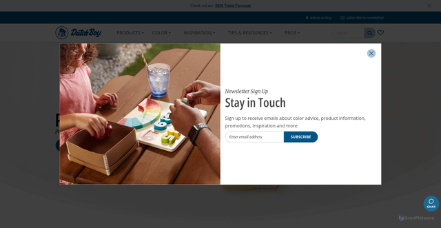 Security scan screenshot of https://www.dutchboy.com/