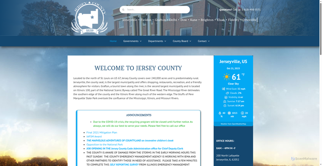 Security scan screenshot of https://jerseycounty-il.gov/