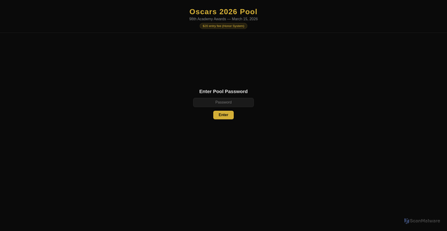 Security scan screenshot of https://oscars-6pm.pages.dev/