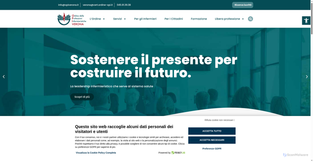 Security scan screenshot of https://www.opiverona.it/