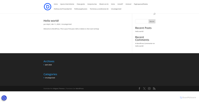 Security scan screenshot of http://superafiliadoexpert.com/