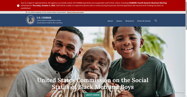 Security scan screenshot of https://cssbmb.gov/