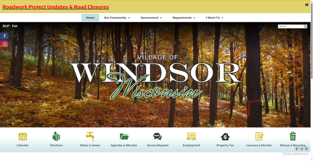 Security scan screenshot of https://windsorwi.gov/
