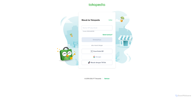 Security scan screenshot of https://seller.tokopedia.com