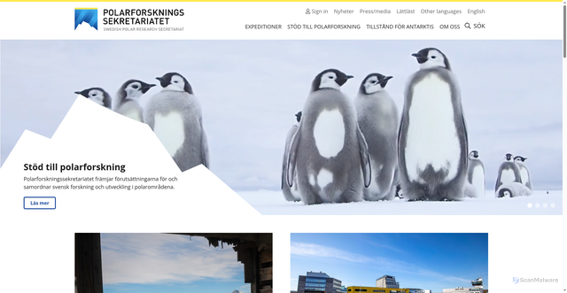 Security scan screenshot of https://www.polar.se/