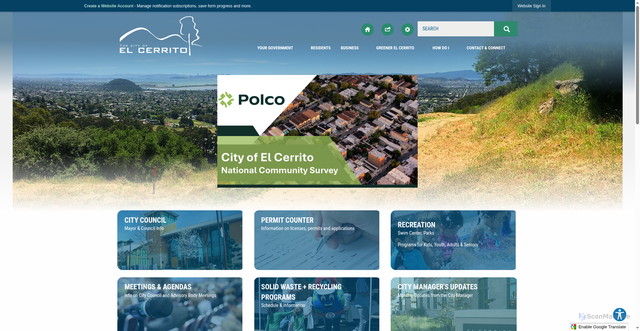 Security scan screenshot of https://elcerrito.gov/