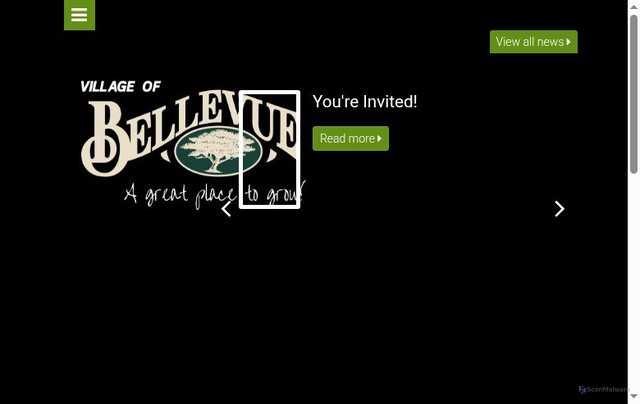 Security scan screenshot of https://www.villageofbellevuewi.gov/
