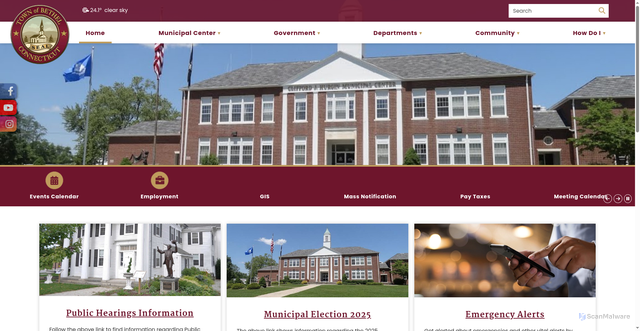 Security scan screenshot of https://bethel-ct.gov/
