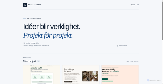 Security scan screenshot of https://byreenstierna.se