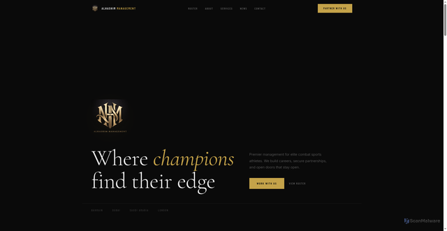 Security scan screenshot of https://alhashimmanagment.com/