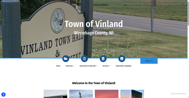 Security scan screenshot of https://townofvinlandwi.gov/