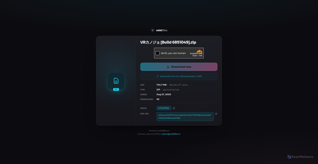 Security scan screenshot of https://voidfiles.cc/d/rlunysvrct