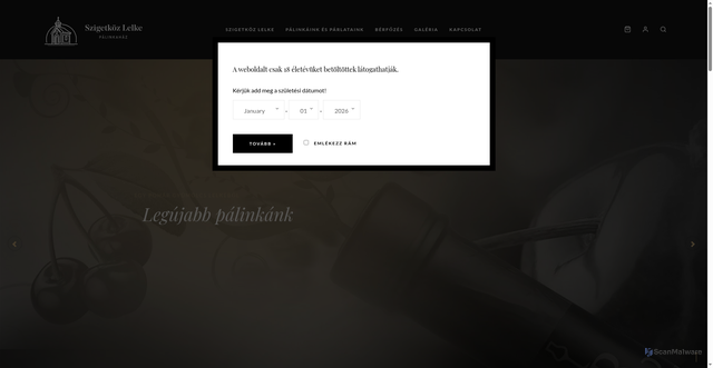 Security scan screenshot of https://szigetkozpalinka.hu/