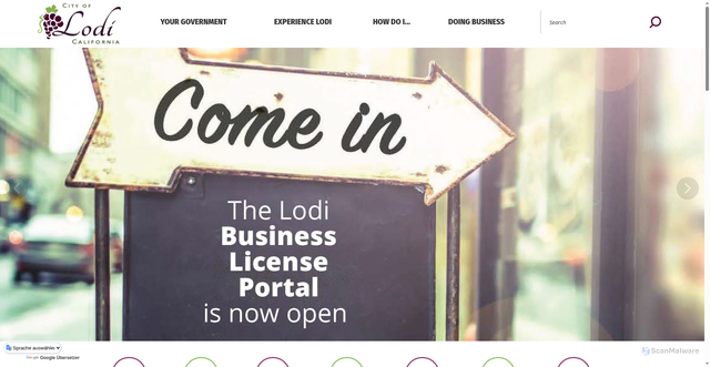 Security scan screenshot of https://www.lodi.gov/