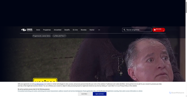 Security scan screenshot of https://caracoltv.com