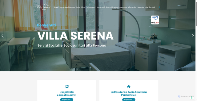 Security scan screenshot of https://www.villaserenalonigo.it