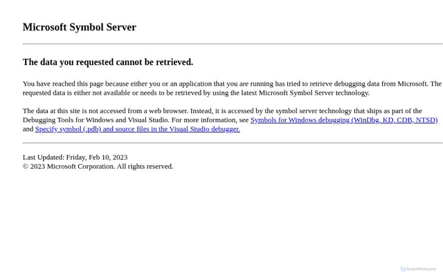 Security scan screenshot of https://msdl.microsoft.com/