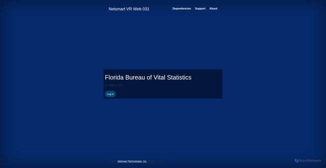 Security scan screenshot of https://flvitals.gov/WebSvcFL/