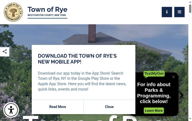 Security scan screenshot of https://ryetownny.gov/
