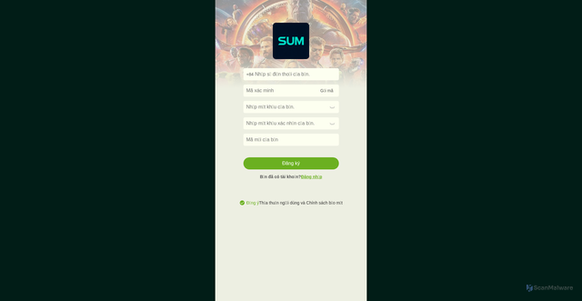 Security scan screenshot of https://sumpeak.com/pages/register