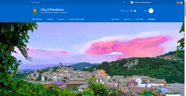 Security scan screenshot of https://www.comune.mendicino.cs.it
