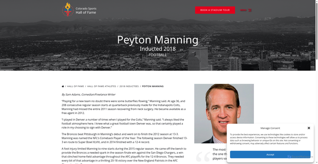 Security scan screenshot of https://www.coloradosports.org/hall-of-fame/athletes/2018-inductees/peyton-manning/