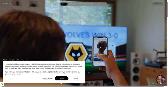 Security scan screenshot of https://videobot.com/