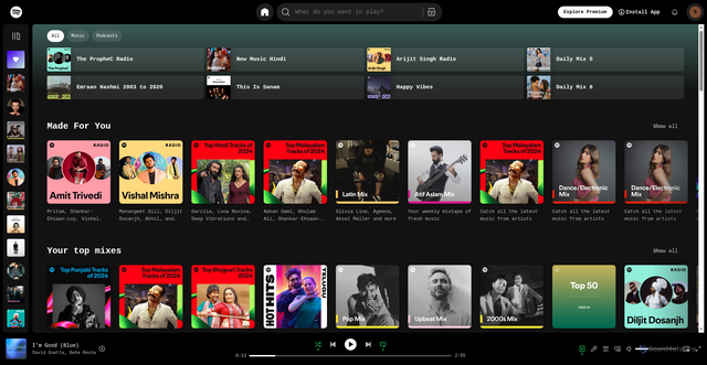 Security scan screenshot of https://spotify-clone-kilua.vercel.app/
