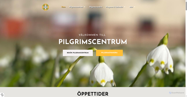 Security scan screenshot of https://pilgrimscentrum.se