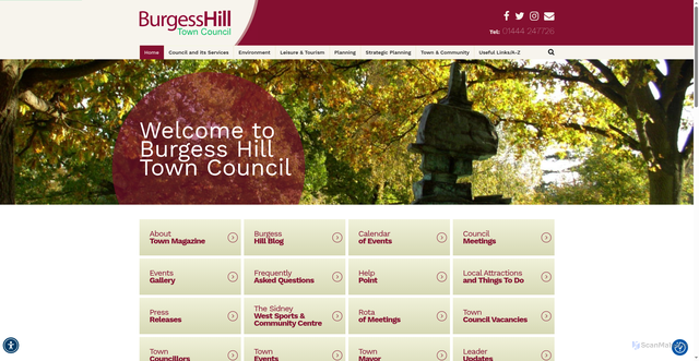 Security scan screenshot of https://www.burgesshill.gov.uk/