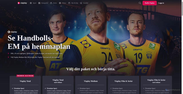 Security scan screenshot of https://Viaplay.se