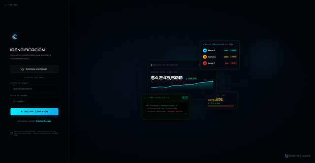 Security scan screenshot of http://citadelai.lat/auth.html