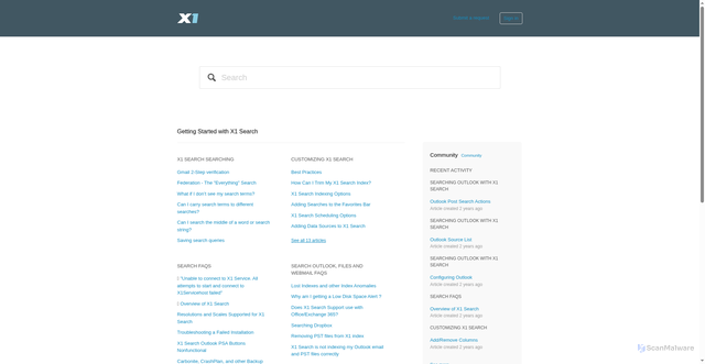 Security scan screenshot of https://logs.x1.com